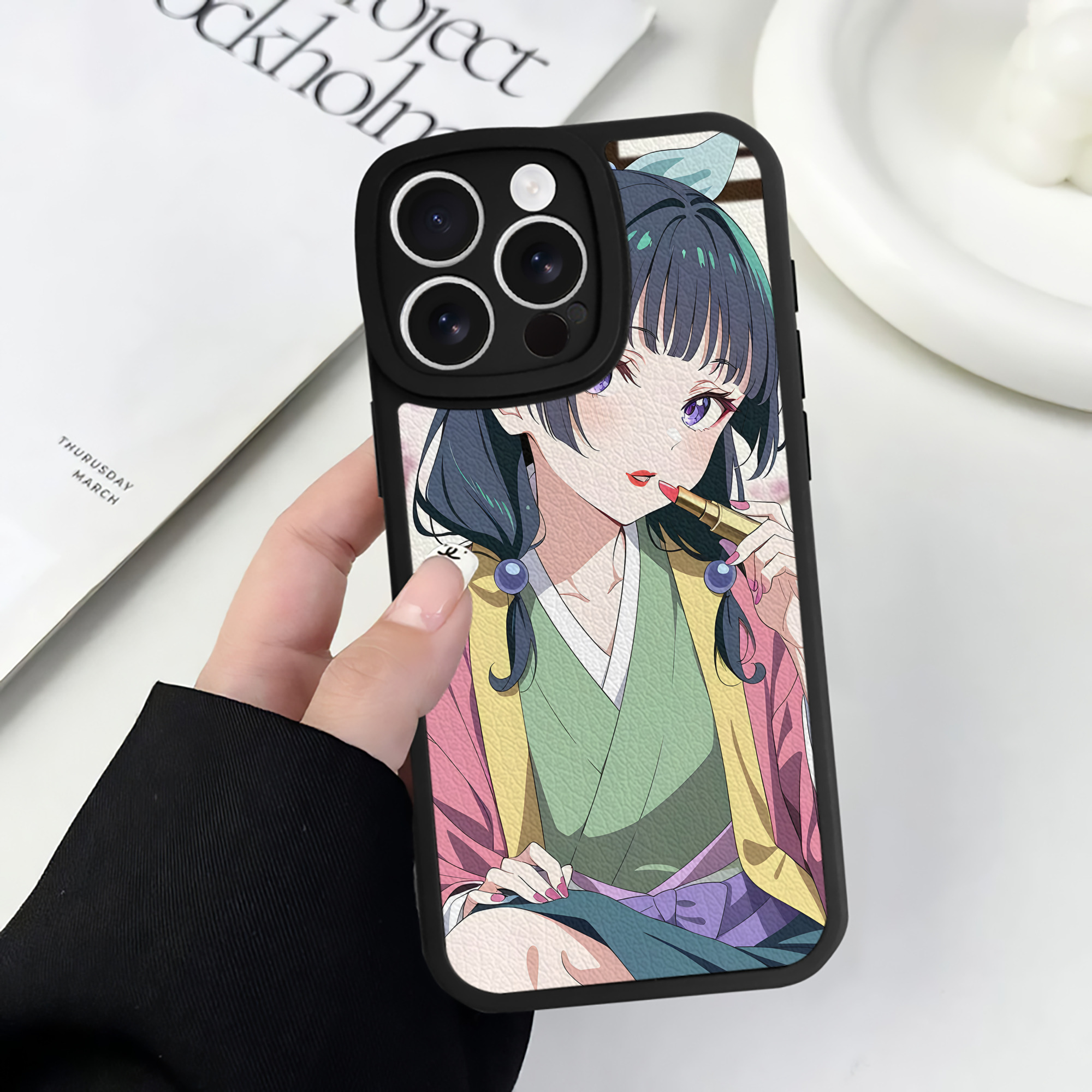 （画像用） 薬屋のひとりごと The Apothecary Diaries 【iPhone 16シリーズ対応】シリコンスマホケース（レザー調） 材質：シリコン
